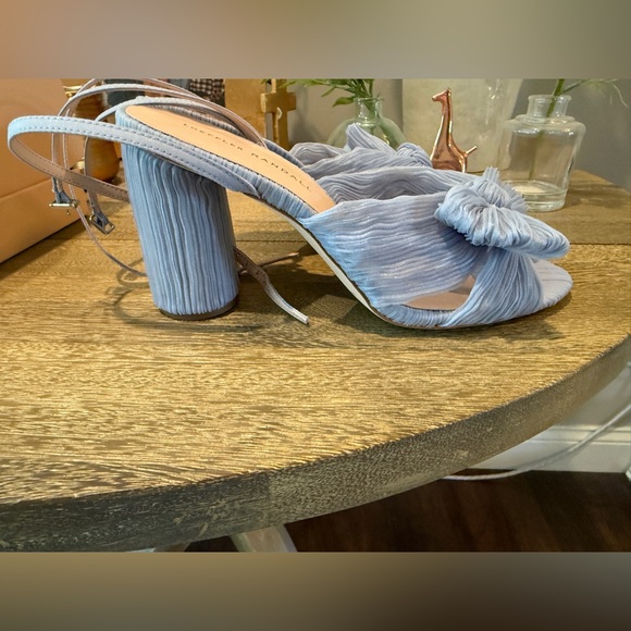 Loeffler Randall Camellia Light Blue Bow Heels, size 8.5. - Picture 3 of 12